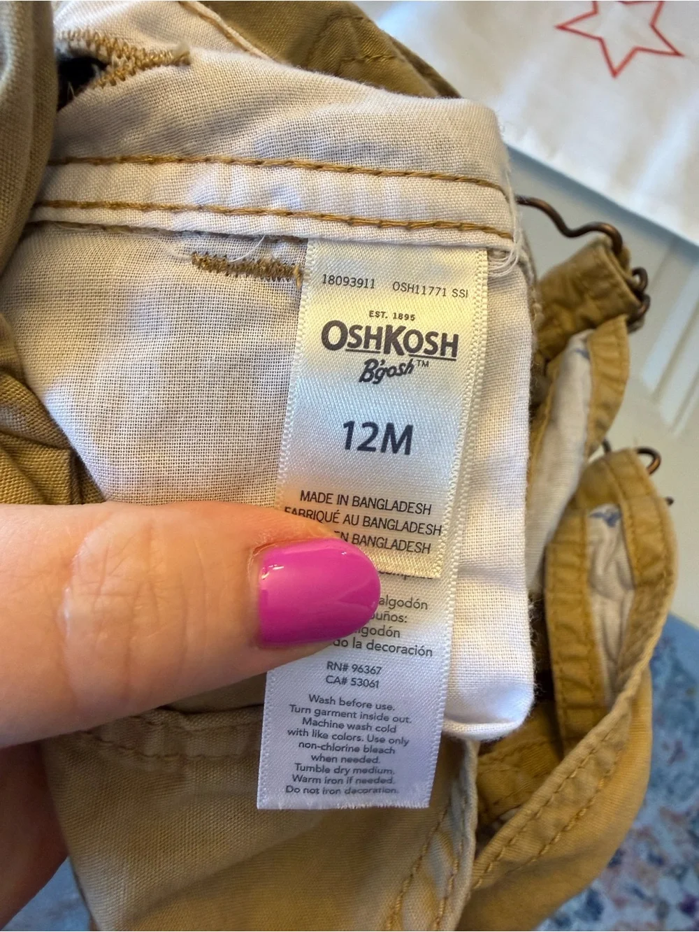 OshKosh B'gosh Khaki Utility Overalls